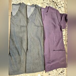 Mandala Gray and Purple Women's Scrub Tops